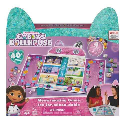 Juego De Mesa Meow-mazing Gabby's Dollhouse 2 - 4 Jugadores