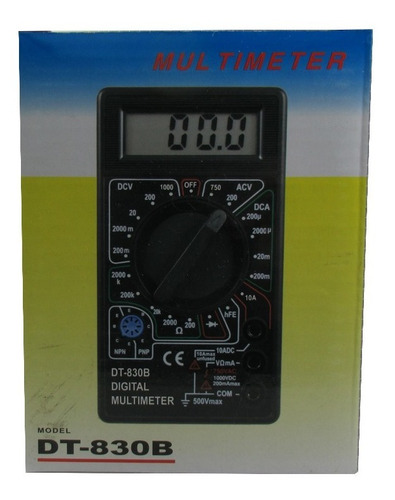 Multimetro Digital Dt830b Compacto Con Pila Incluida