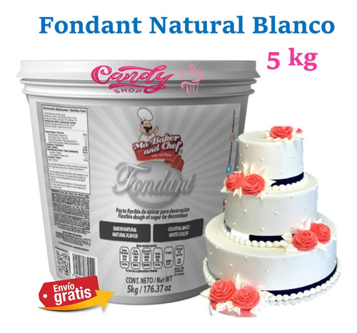 Fondant 5 Kilos Natural Ma Baker And Chef Pastel