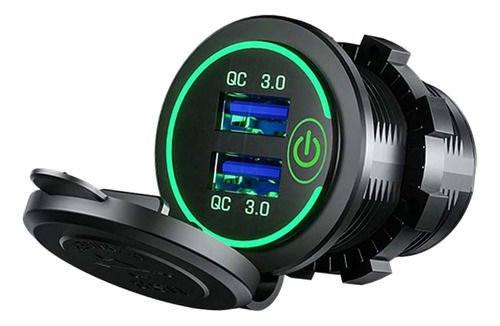 K Cargador De Coche Usb Multipuerto Qc3.0 Para Cigarros De