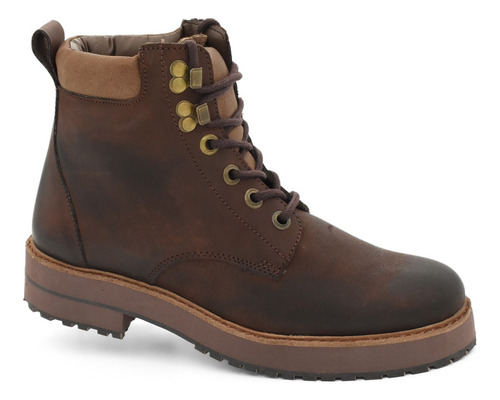 Bota Borcego Hombre Borcegui Cuero Cosido Serafinne 8000