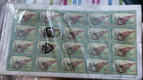 10 Sellos Mint Gj 2731 Tordo Músico - Argentina 1995