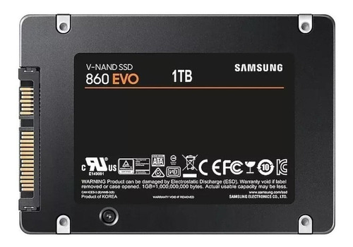 Disco sólido interno Samsung 860 EVO MZ-76E1T0 1TB