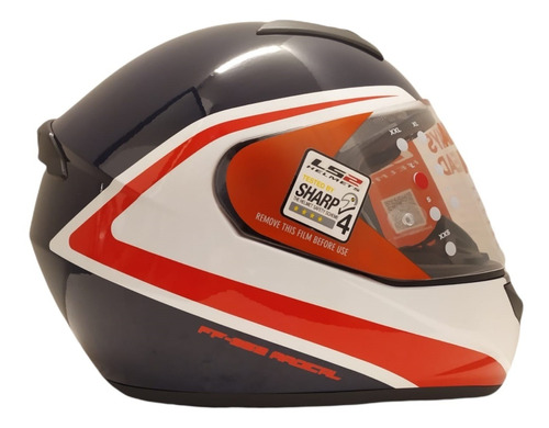 Casco Integral Ls2 Ff352 Radical Dark Blue Red Gloss