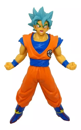 Boneco Goku ssj Blue Super Sayajin Azul Dragon Ball Z Super em