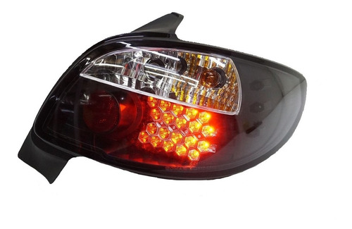 Focos Traseros Peugeot 206 98-09 Negro Led - Biocartuning