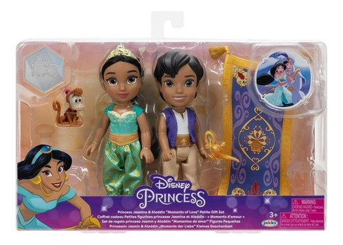 Set Disney Princesas Aladdin Y Jasmine 100 Aniversario