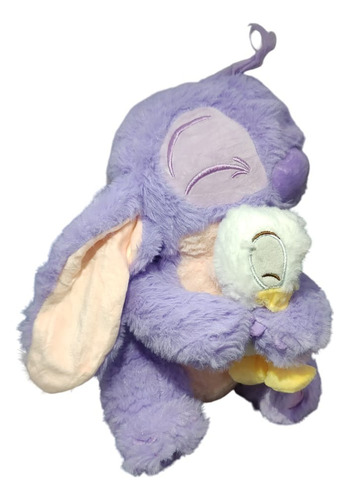 Peluche Stitch Con Pato Muy Suave Mediano Excelente Calidad Lila