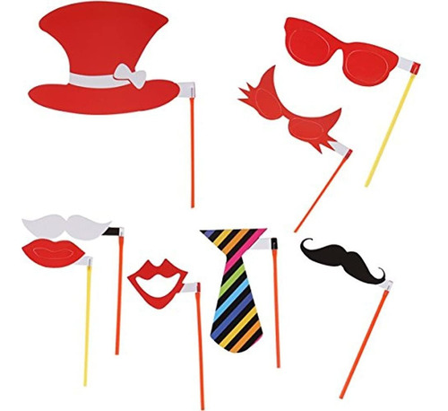 Tinksky Party Photo Booth Props Para Navidad Carnaval De Bod