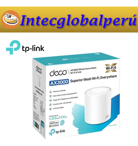 Sistema Wi-fi Mesh Tp-link Deco X50 (1-pack) Ax3000