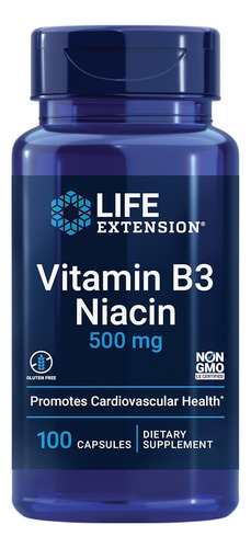 Vitaminas Americanas Niacina 500 Mg 100 Cápsulas