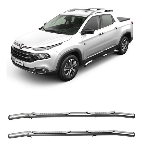 Plataforma Lateral Fiat Toro 2016 A 2020 Tubular Cromado