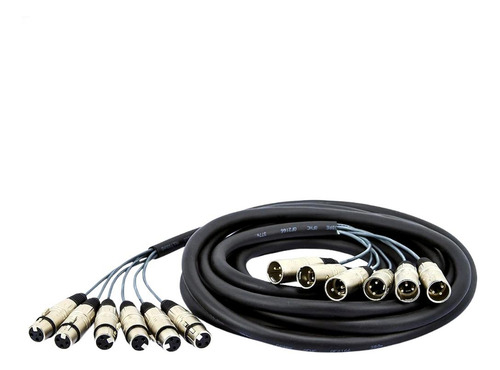 Multicabos Com Conectores Xlr 6 Vias , 20 Mts