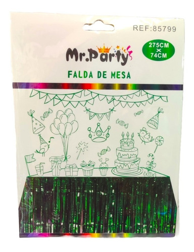 Falda Faldon Para Mesa Metalizado Autoadhesivo