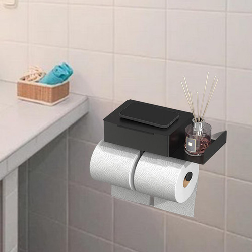 Soporte De Toalla De Papel De Doble Tubo, Colgador De Rollo