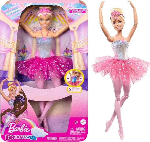 Barbie Dreamtopia - Muñeca Twinkle Lights Posable Ballerina 