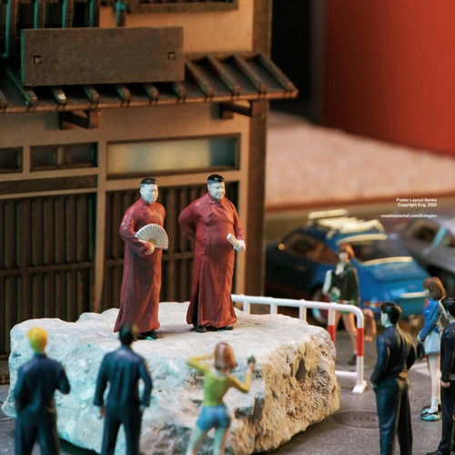 Figura De Ator Chinês 1:64, Fechando O Ventilador