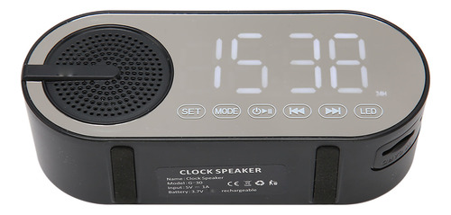 Reloj Digital, Altavoz Bluetooth, Alarma, Portátil, Pequeño