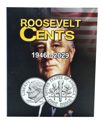 Álbum Moedas 10 Cents - Estados Unidos Roosevelt 1946 A 2029
