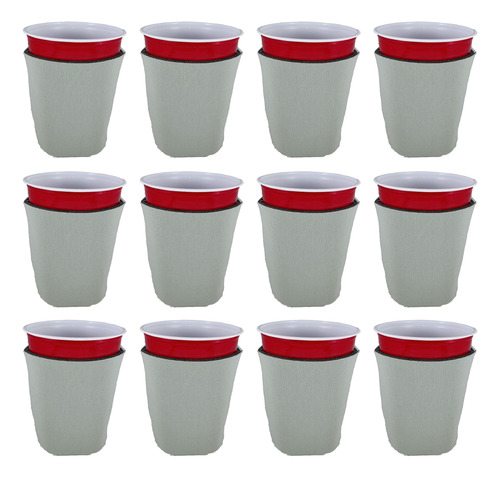 Vaso Espuma Blanco Para Fiesta 12 Unidad Gris