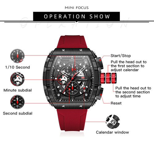 Reloj Cronógrafo Luminoso Mini Focus Mf0399
