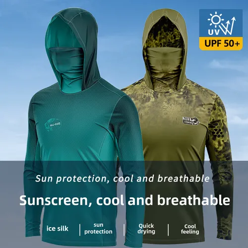 Sudadera Transpirable Con Protección Uv Y Capucha De Pesca