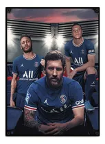 Comprar #732 - Cuadro 30 X 40 Lionel Messi Paris Psg Neymar Mbappé