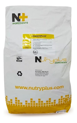 Conservador Paniplus Conserplus Bulto 25 Kg