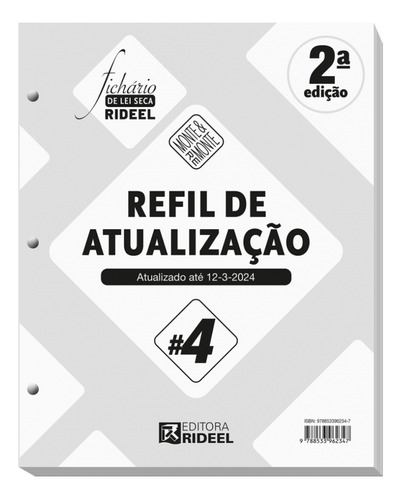 Refil De Atualização #4 - Fichário De Lei Seca Rideel   Monte & Remonte (capa Preta)