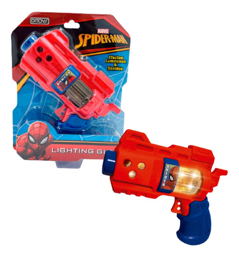 Pistola Marvel Ditoys Con Luz Sonido Spiderman Lighting Gun