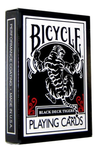 Mazo Naipes Bicycle Black Tiger - Magia Poker Coleccion