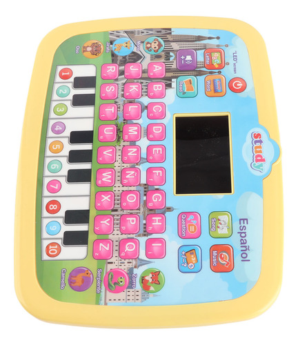Tableta Led De Juguete Electrónico Para Aprender Español Par