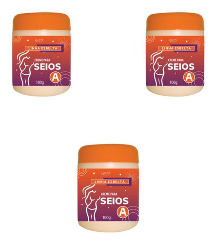  Creme Seios 3 Unidades Aumenta