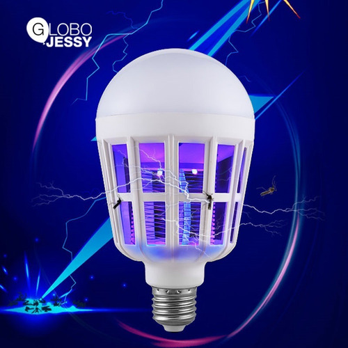 Imagen 8 de 10 de Foco Led Mata Insectos / Dual Blanco -violeta /220v