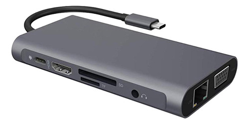 Novo Usb Tipo C Hub Dock Usb 3.0 Hdmi Rj45 Adaptador Cabo Pd