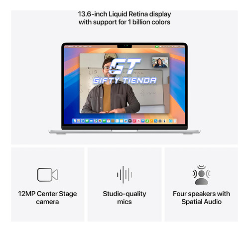 Macbook Air 13 M4 2025 (256 Gb) 16 Gb Ram - Nuevo Sellado Plateado