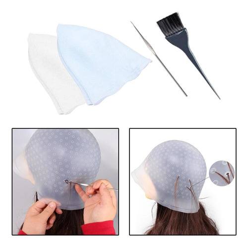 2 Piezas De Silicona Para Teñir El Cabello Con Gancho