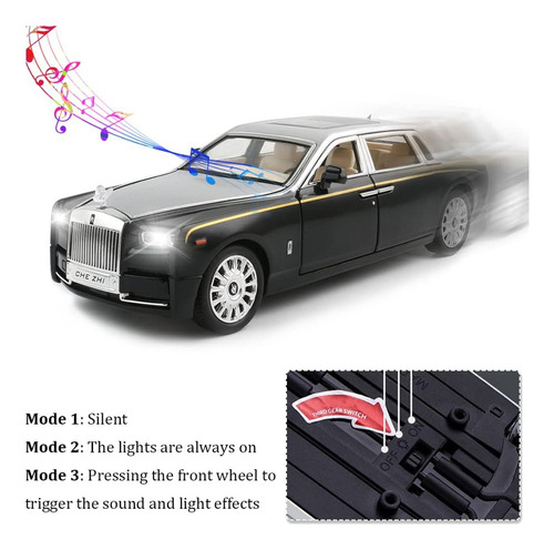 Modelo De Coche Fundido A Presion 1/24 Rolls-royce Phanto...