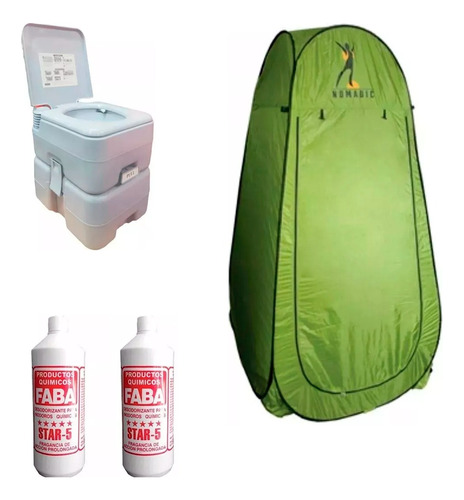 Combo Inodoro 20 L. + Carpa Baño + 2 Disgregantes ª