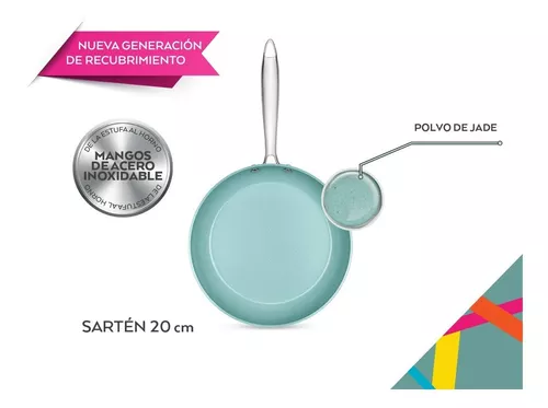 Jade Cook - Sartén 20cm Antiadherente Saludable - Cv Directo Color Jade Chef  x4