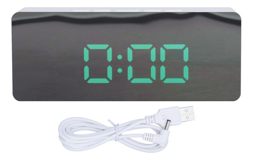 ' Reloj Despertador Led Con Espejo Digital Con Modo Snooze