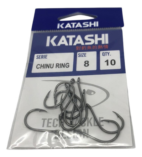 Anzuelos Katashi Chinu Ring N8 X10u. Para Boga Carpa Pesca 