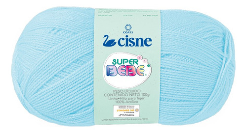 Lana Cisne Super Bebe Por Ovillo - 100gr Color Celeste Bebe 06008