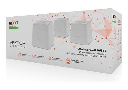 Ltc Wireless Router Nexxt Vektor 3600 Ac Mesh White 1200mbps