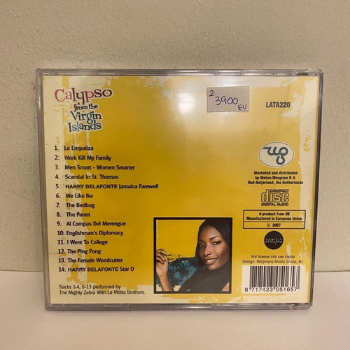 Calypso From The Virgin Islands Cd Nuevo Eu Musicovinyl