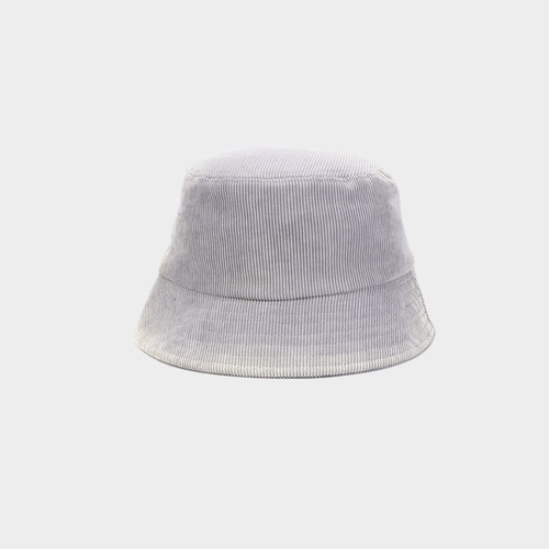 Bucket Hat De Cotelé Gris