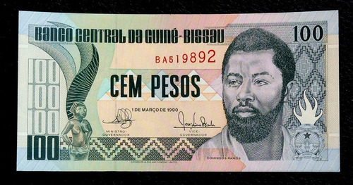 Guinea Bissue 100 Pesos 1990 Sin Circular Pick 11