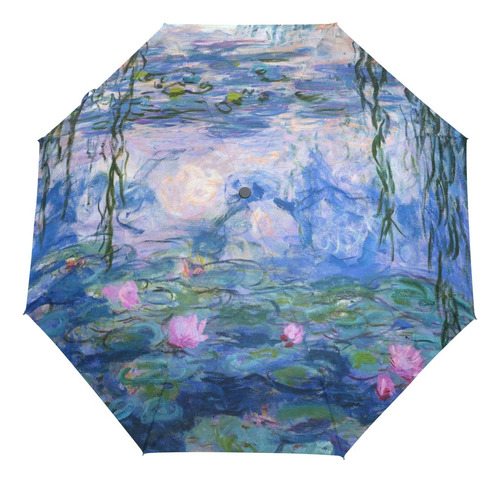 Vipsk Paraguas Plegable Claude Monet Water Lilies Painting .