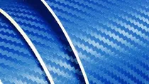 Comprar Vinilo Simil Fibra De Carbono Azul Texturado Moldeable Plote