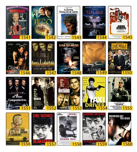 Kit 15 Placas Filmes do Cine Trash e Terror Anos 80 e 90 mdf